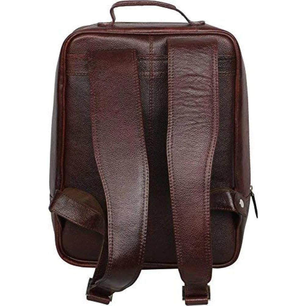 15 inch Leather Laptop Backpack - Brown