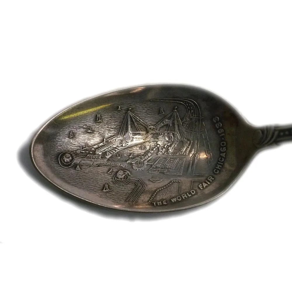 1933 Chicago World Fair Century of Progress Sterling Souvenir Spoon