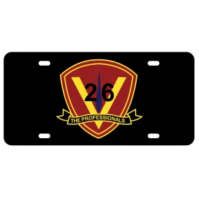 26th Marines Regimental License Plate