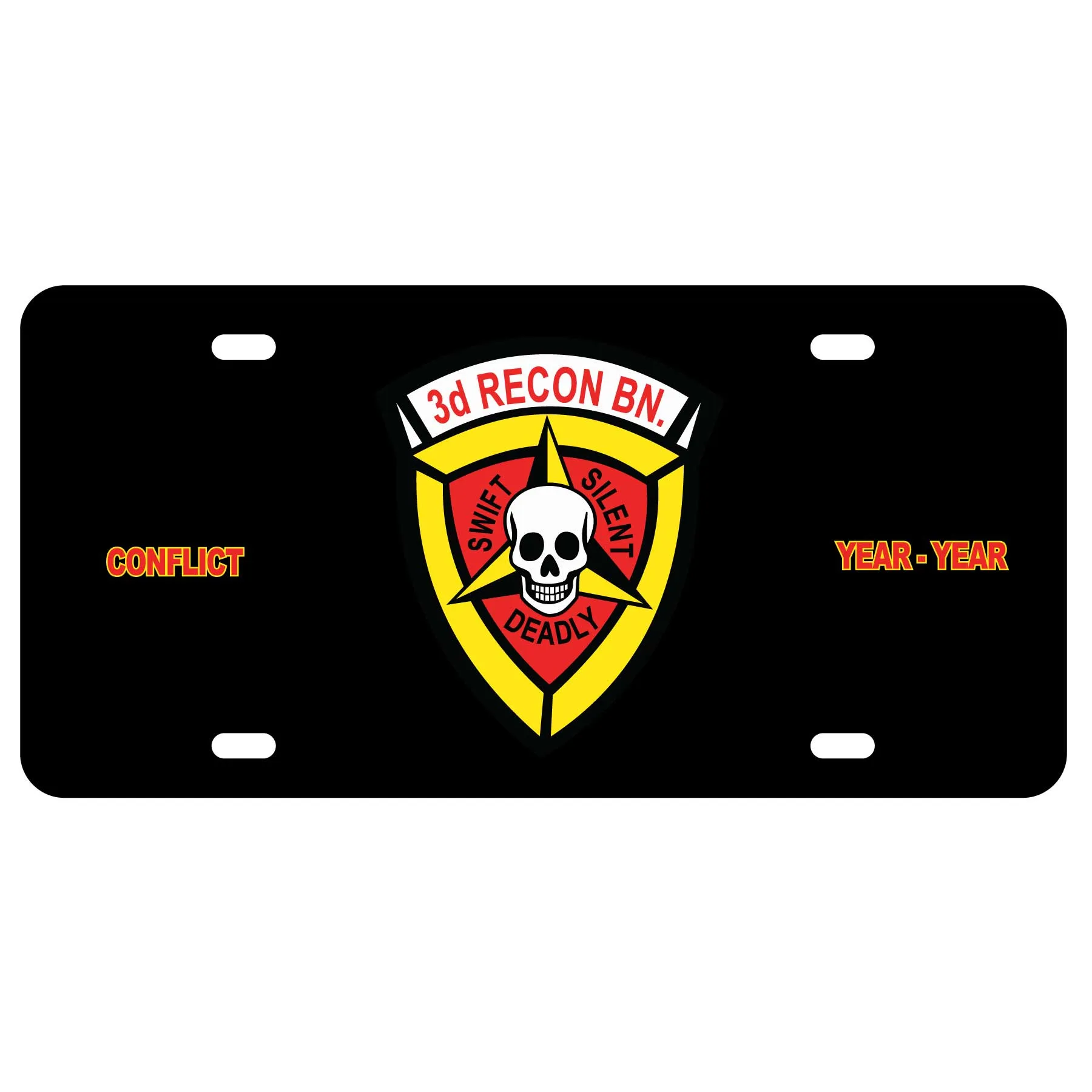 3rd Recon Battalion License Plate