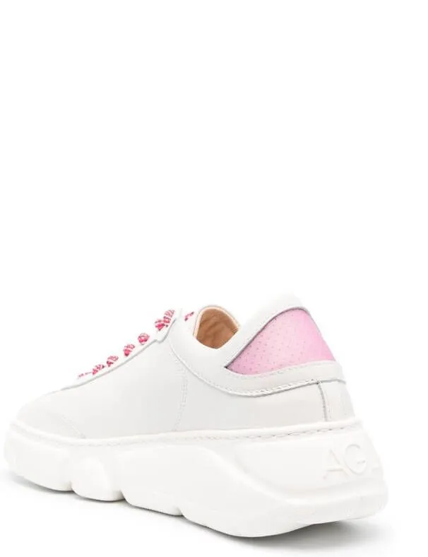 AGL Emilie low-top leather sneakers Neutrals