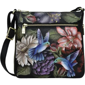 Anuschka Expandable Travel Crossbody Hummingbird Heaven