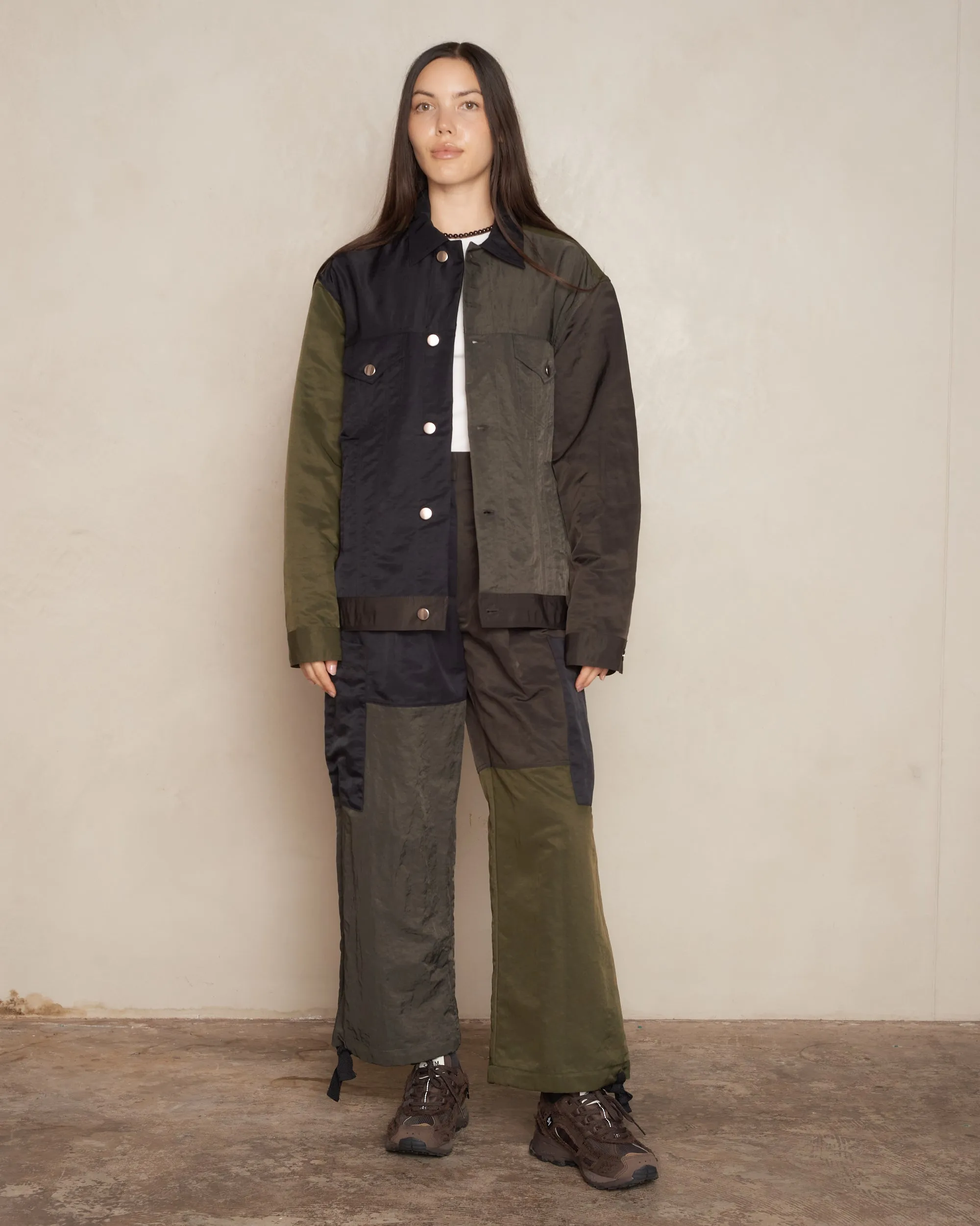 Army Green Oversized Worker Jacket