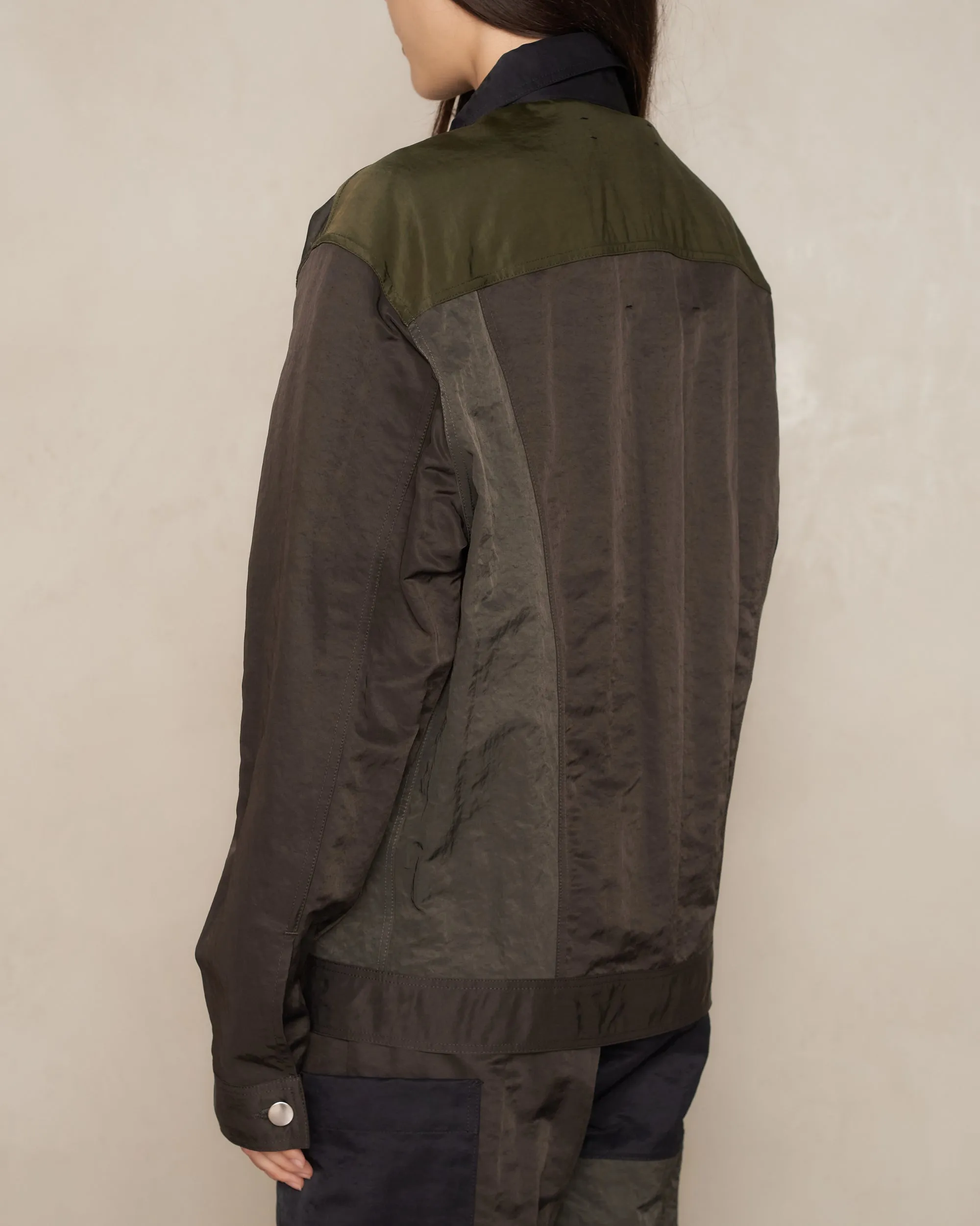 Army Green Oversized Worker Jacket