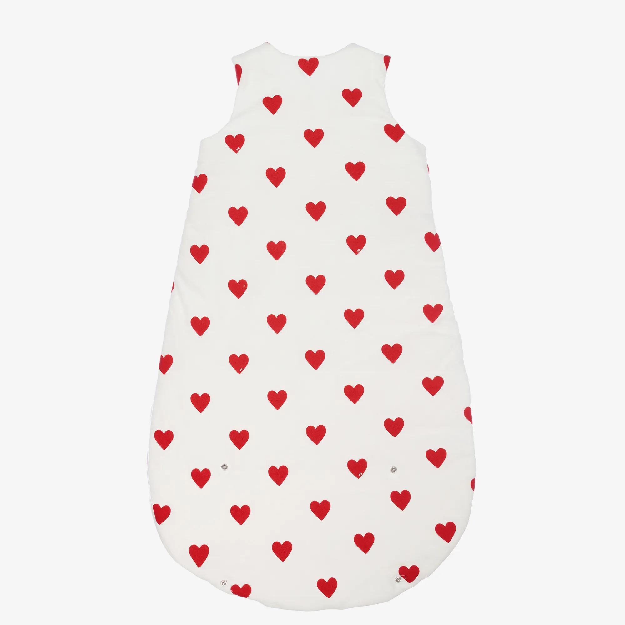 Baby Girls White Hearts Sleeping Bag 