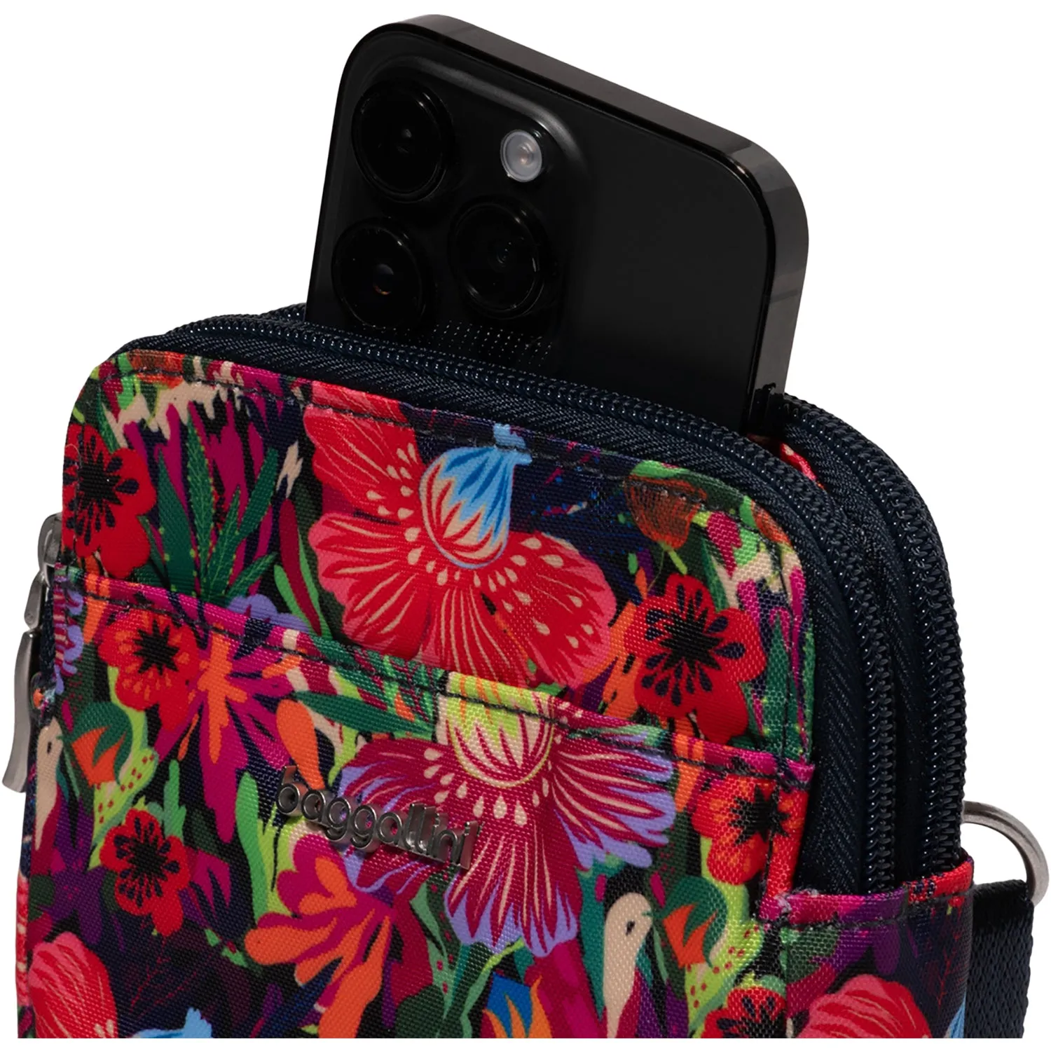 Baggallini Modern Take Two RFID Crossbody Tropical Floral