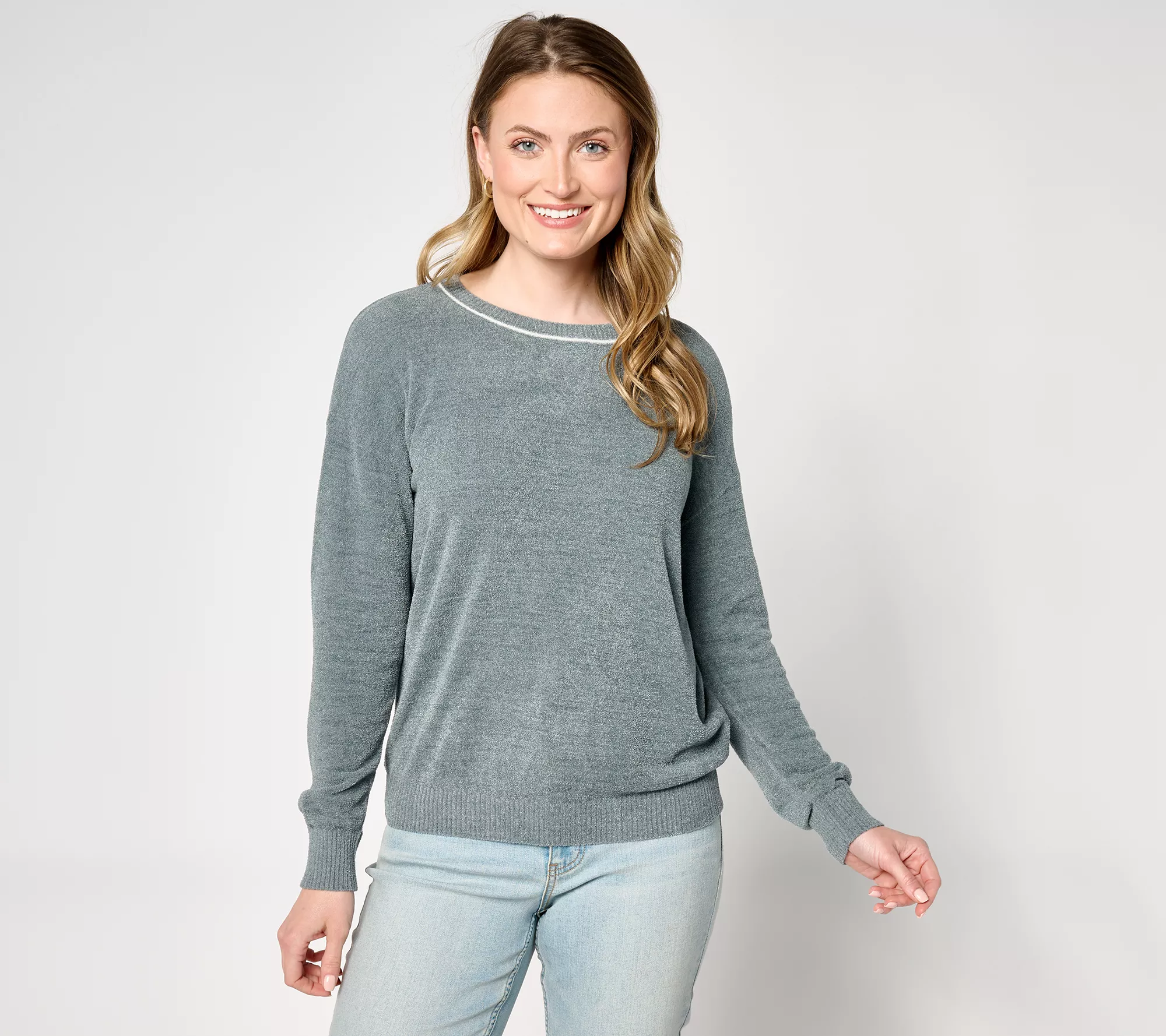 Barefoot Dreams CozyChic Ultra Lite Piped Neck Pullover