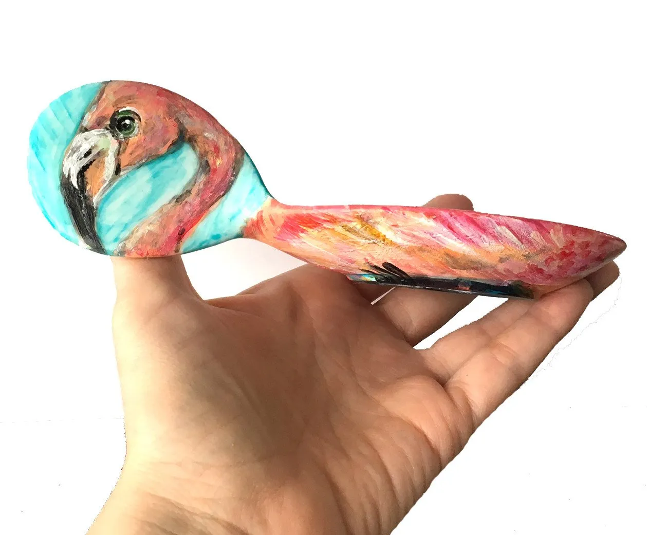 BIRDS (and more):  Hand-painted Porcelain Tasting Spoon/Spoon Rests