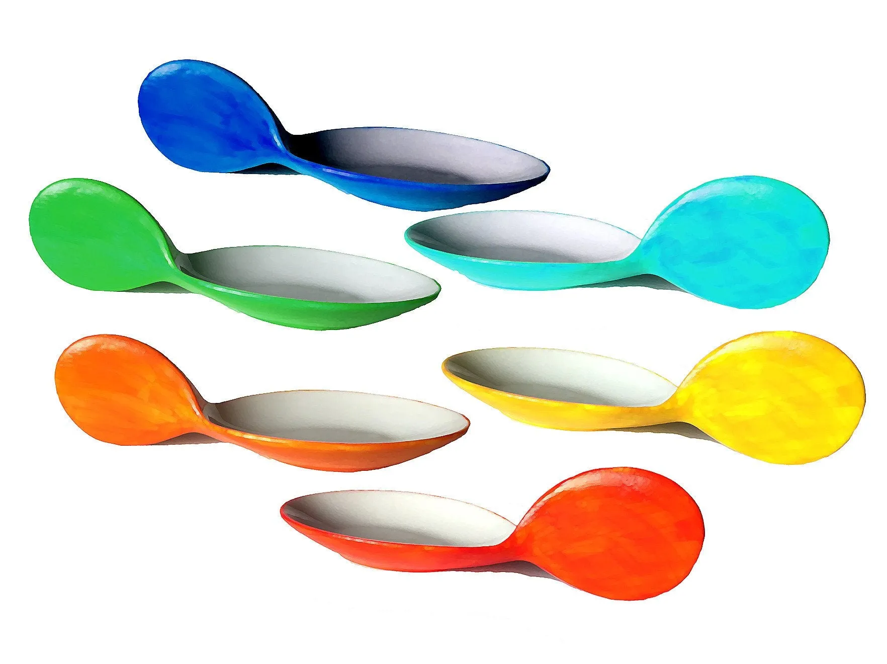 BIRDS (and more):  Hand-painted Porcelain Tasting Spoon/Spoon Rests