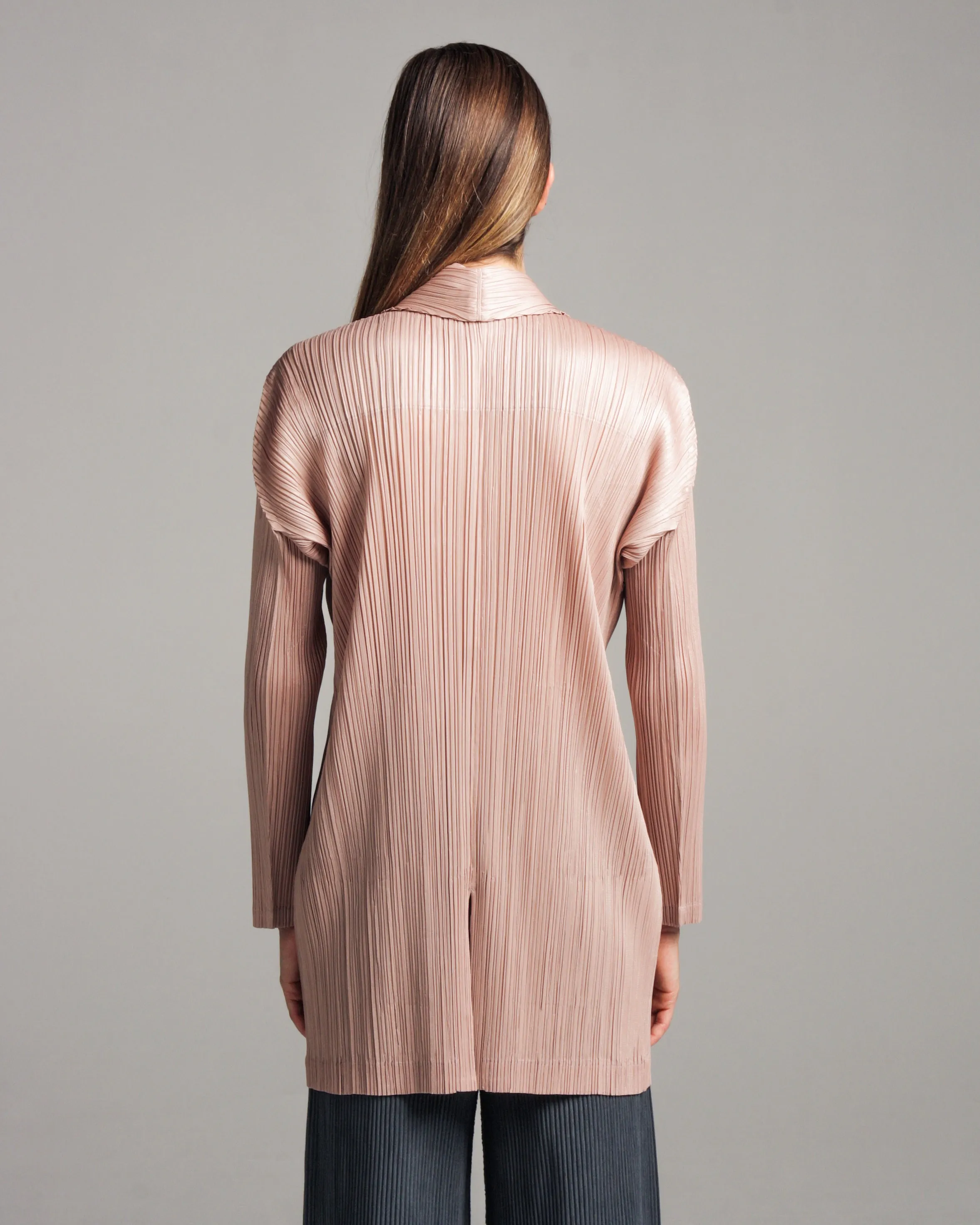 Blush Longline Pleated Jacket