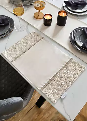 Catherine Lansfield Deco Sequin Set of 4 Placemats - 30 x 46cm | Kaleidoscope