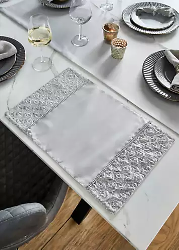 Catherine Lansfield Deco Sequin Set of 4 Placemats - 30 x 46cm | Kaleidoscope