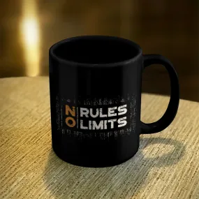 Ceramic Coffee Mug Black No Rules No Limits