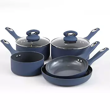 Cermalon Matt Blue 5 Piece Cookware Set | Kaleidoscope