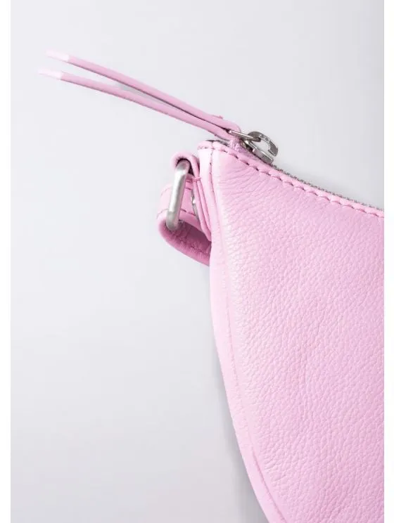 Coniston Crescent Leather Cross Body Bag in Pink