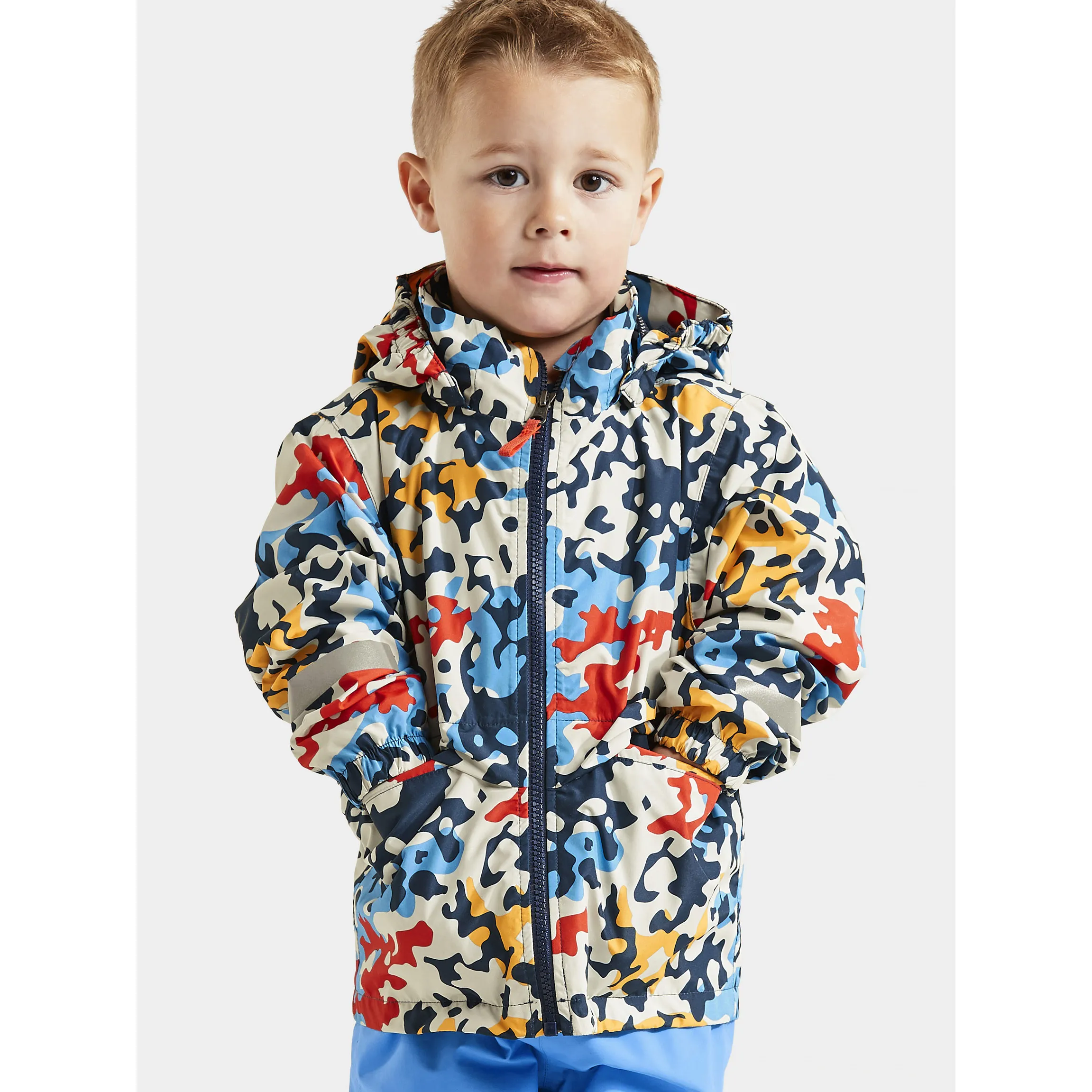 Didriksons Kids' Droppen Printed Jacket 2 Multi Algae | Buy Didriksons Kids' Droppen Printed Jacket 2 Multi Algae here