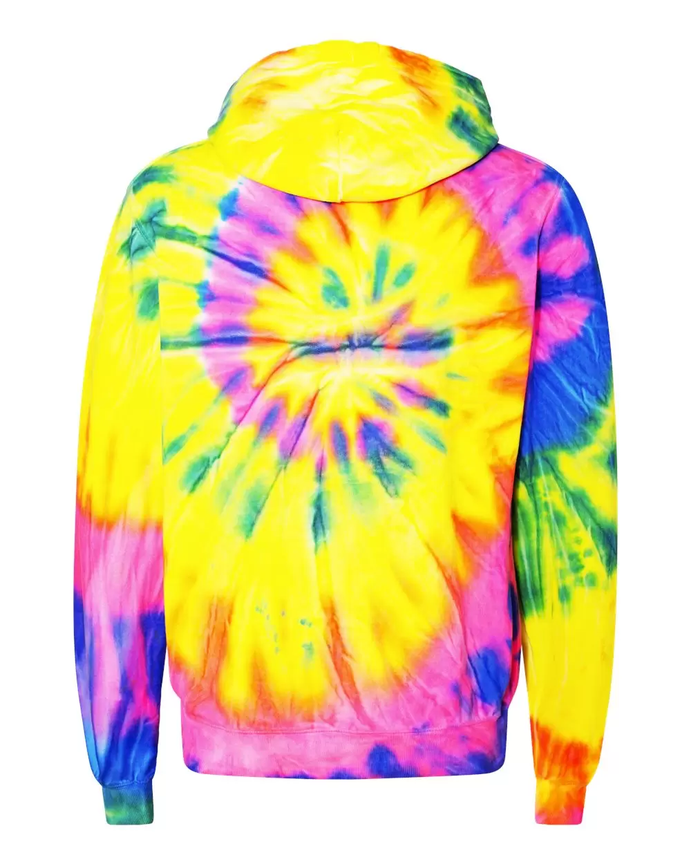 Dyenomite 854MS Multi-Color Spiral Pullover Hooded Sweatshirt SKU: 854MS