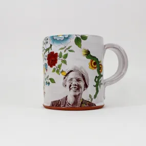 Elizabeth Warren Mug with Flowers