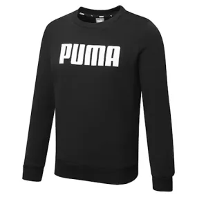 Essentials Crew Fleece Sweat - Youth 8-16 years | Puma Black | PUMA SHOP ALL PUMA | PUMA 