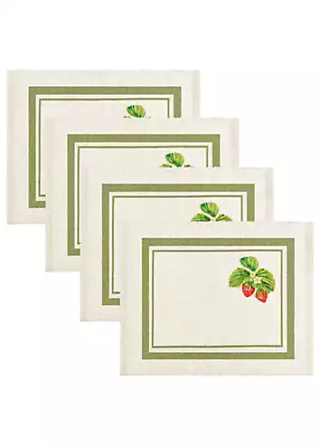 Evans Lichfield Strawberry Set of 4 Table Placemats | Kaleidoscope