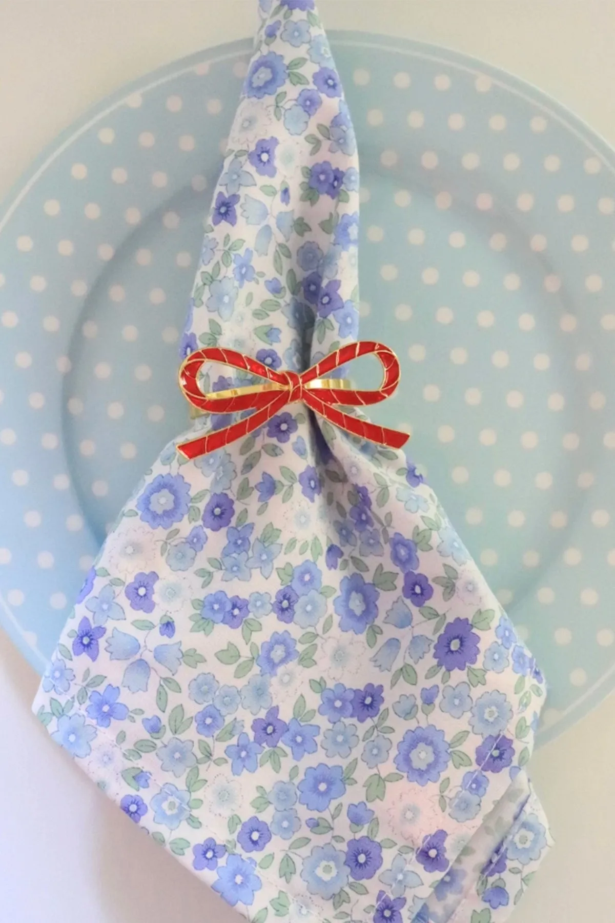 Floral Blue Cotton Napkins