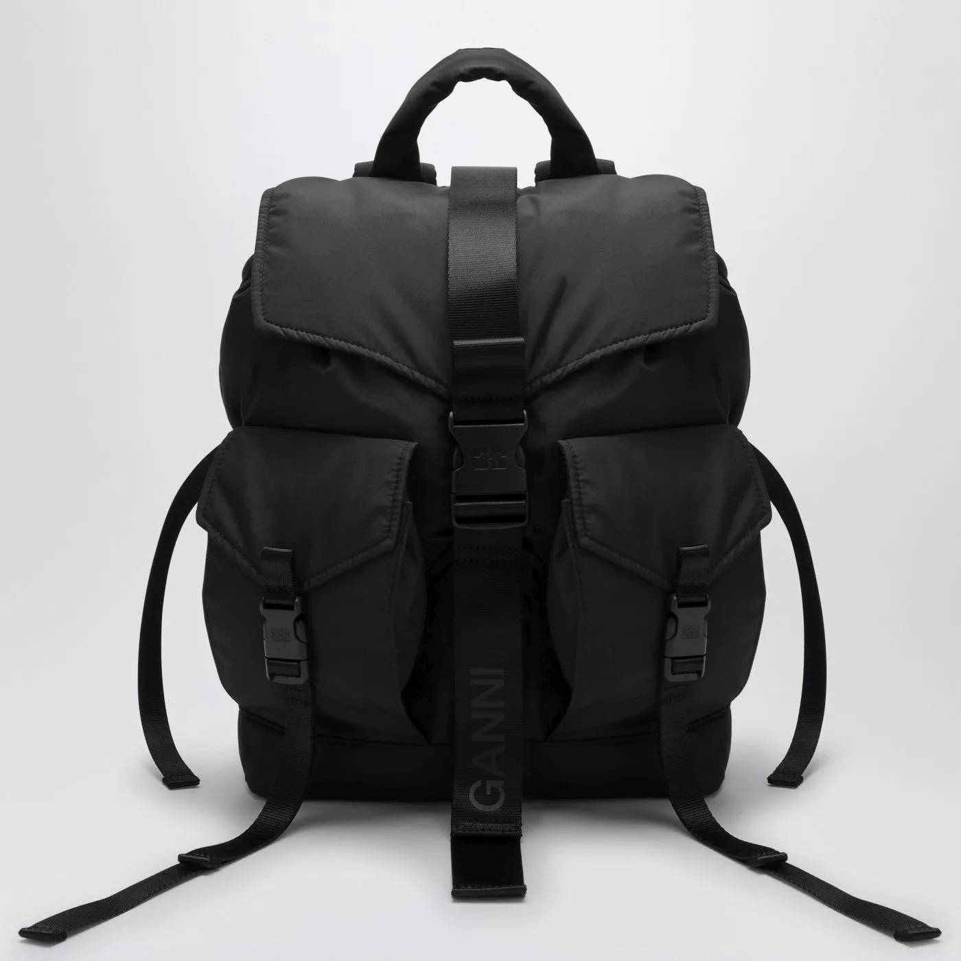 GANNI    Ganni Small Black Tech Backpack