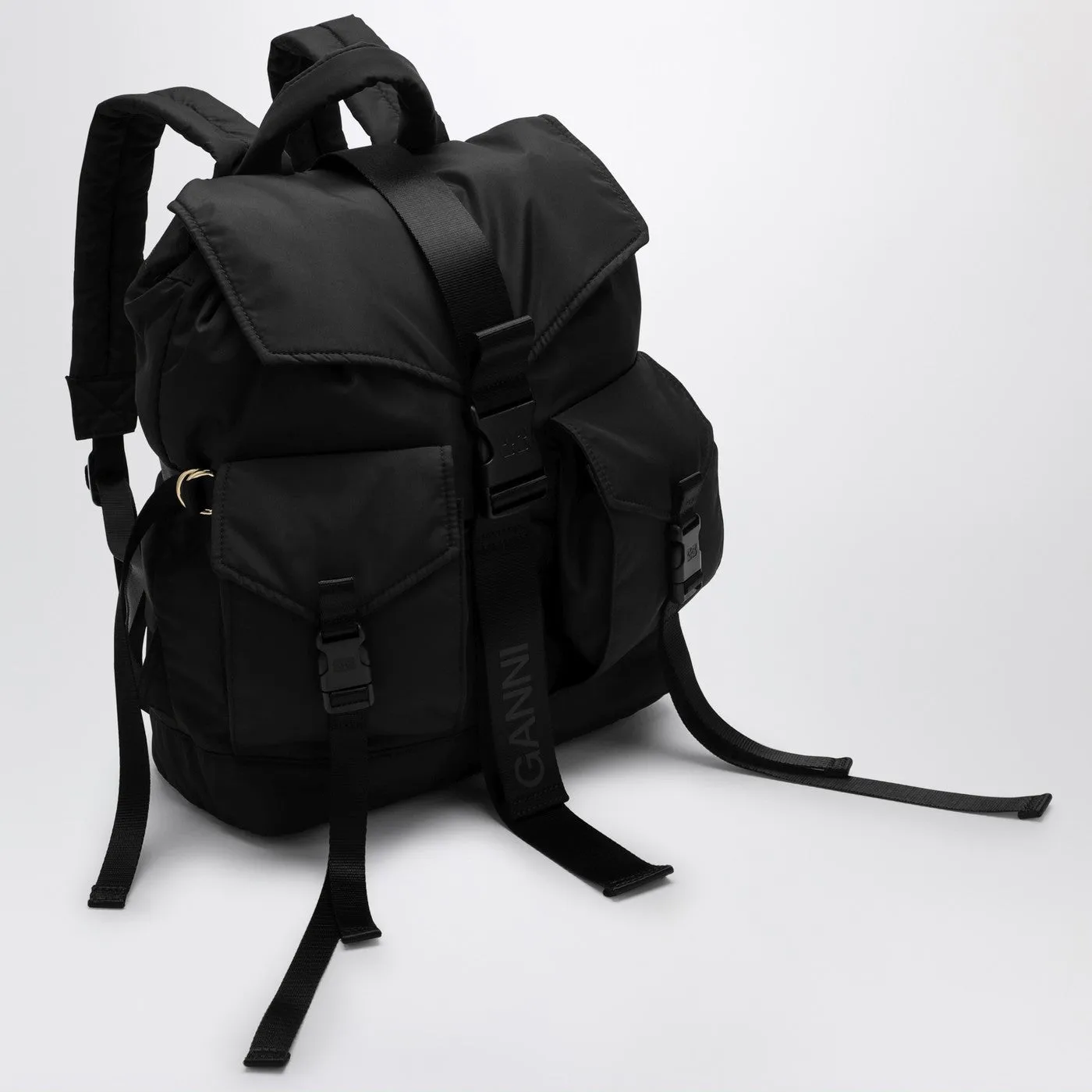 GANNI    Ganni Small Black Tech Backpack