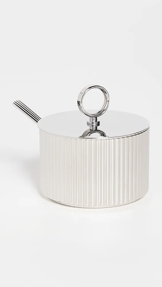 Georg Jensen   Bernadotte Sugar Bowl & Spoon 