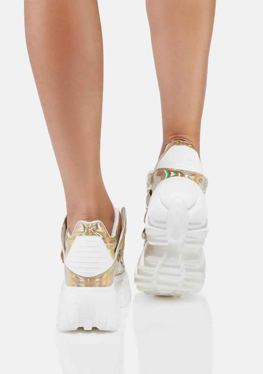 Gold Soursop Low Top Wedge Sneakers-