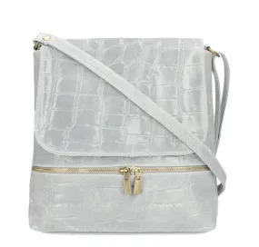 Gray leather bag vanna