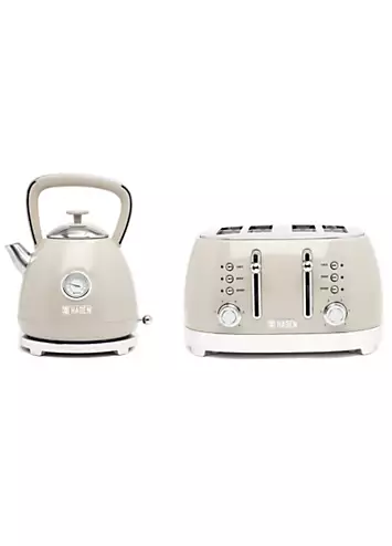 Haden Bristol 1.7L Kettle & 4 Slice Toaster Twin Pack - Putty | Kaleidoscope