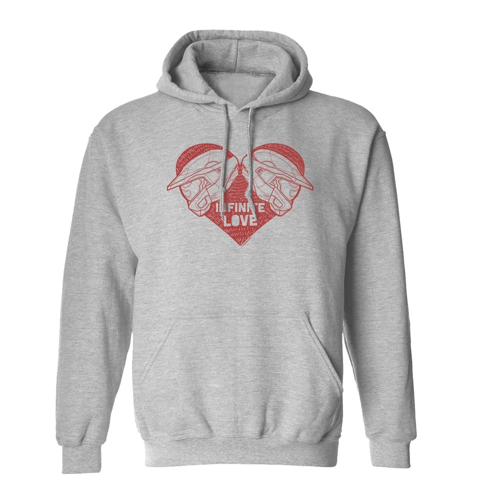 Halo Helmet Heart Fleece Hoodie