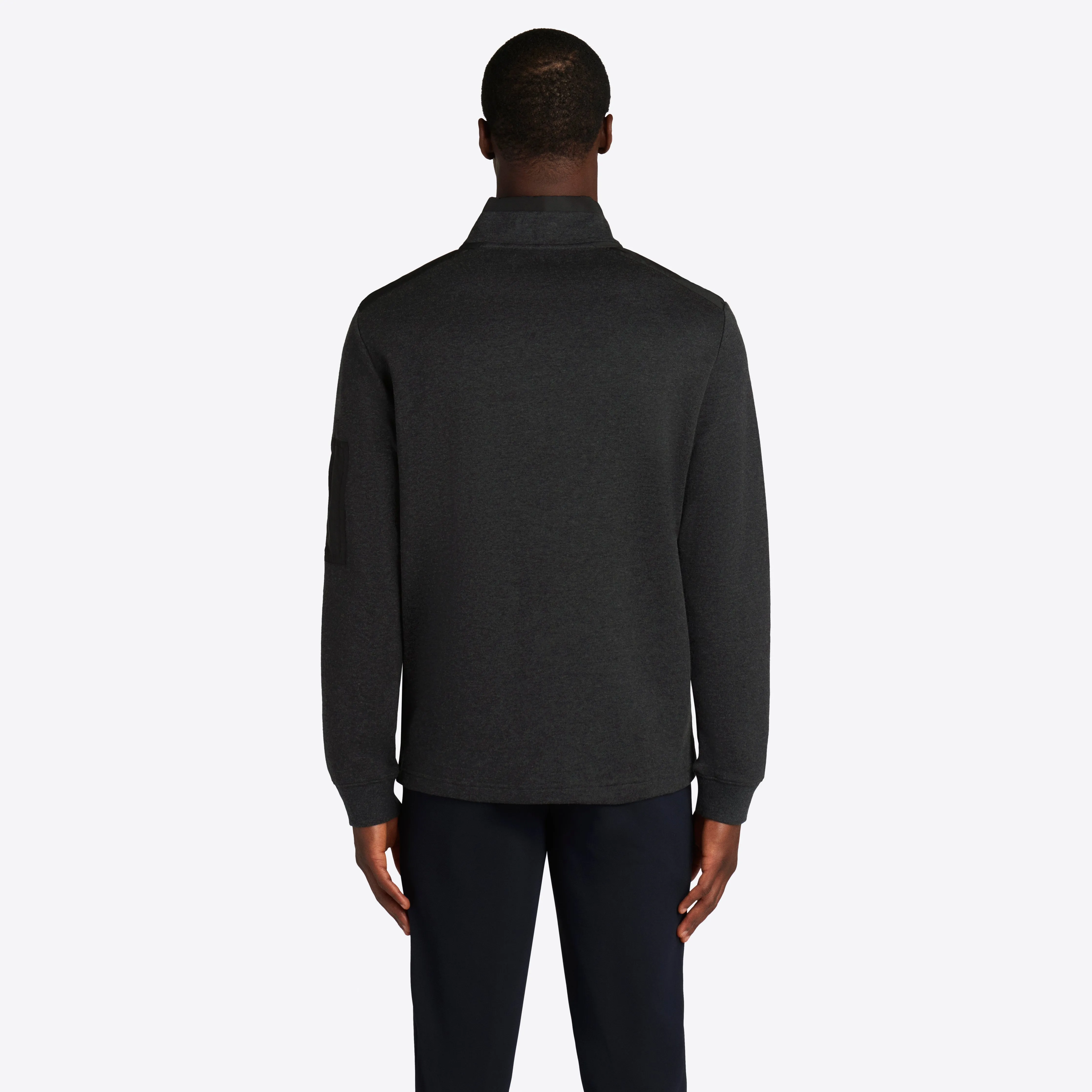 Heather Quarter Zip Mock Neck Pullover