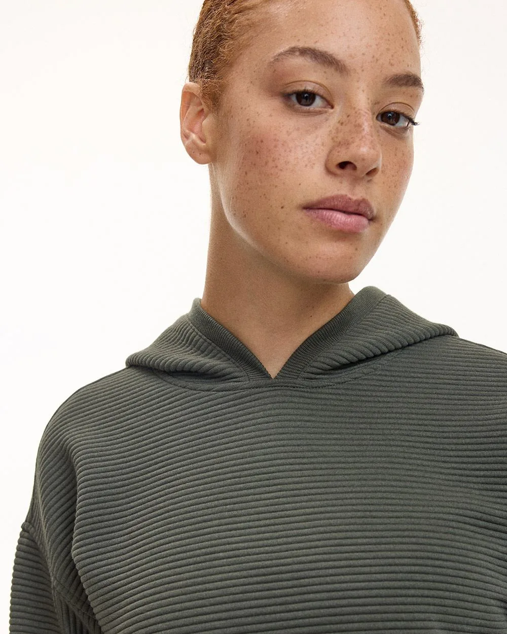 Hooded Pullover with Adjustable Hem - Hyba