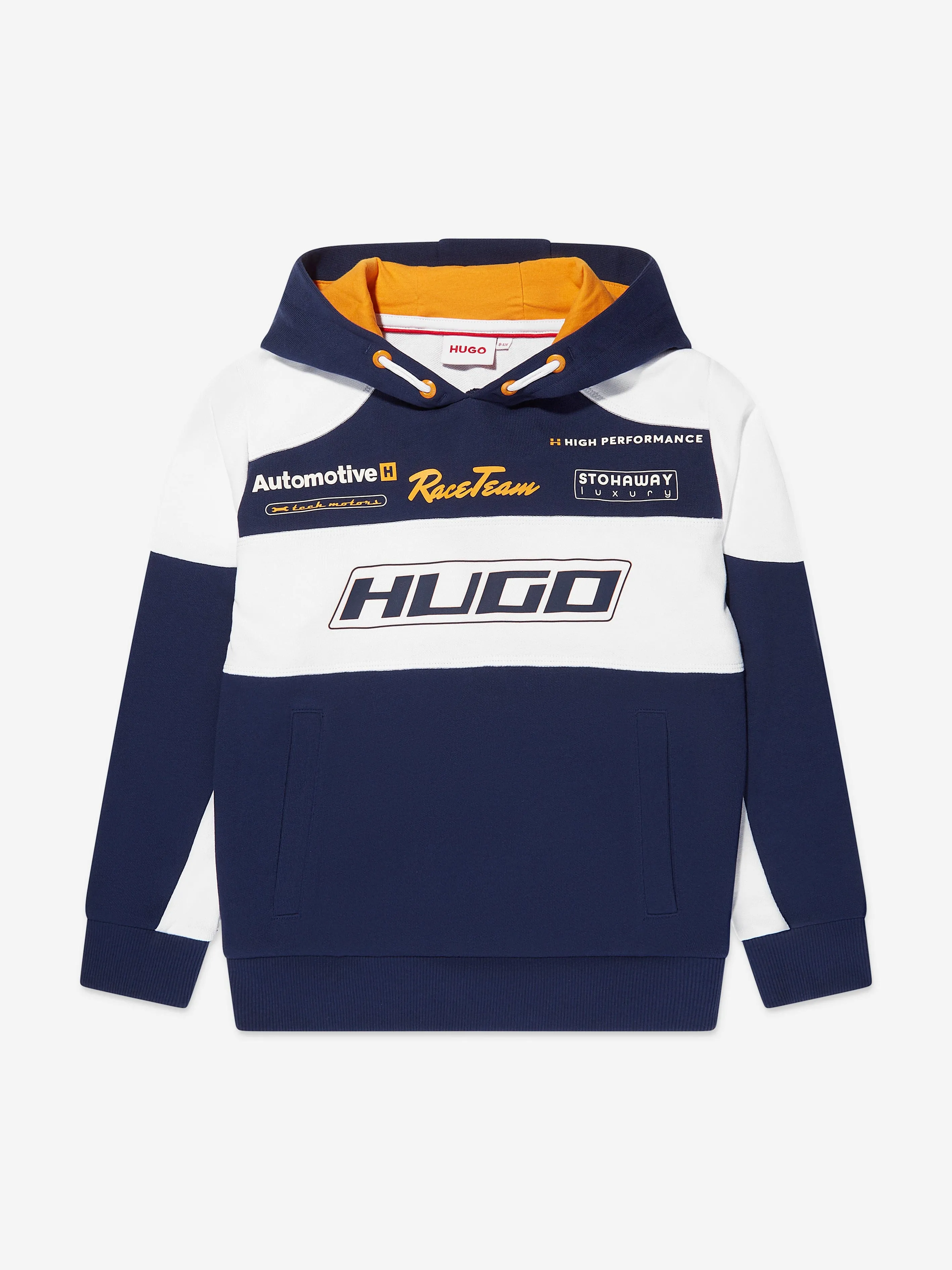 Hugo Boys Race Team Hoodie in Blue