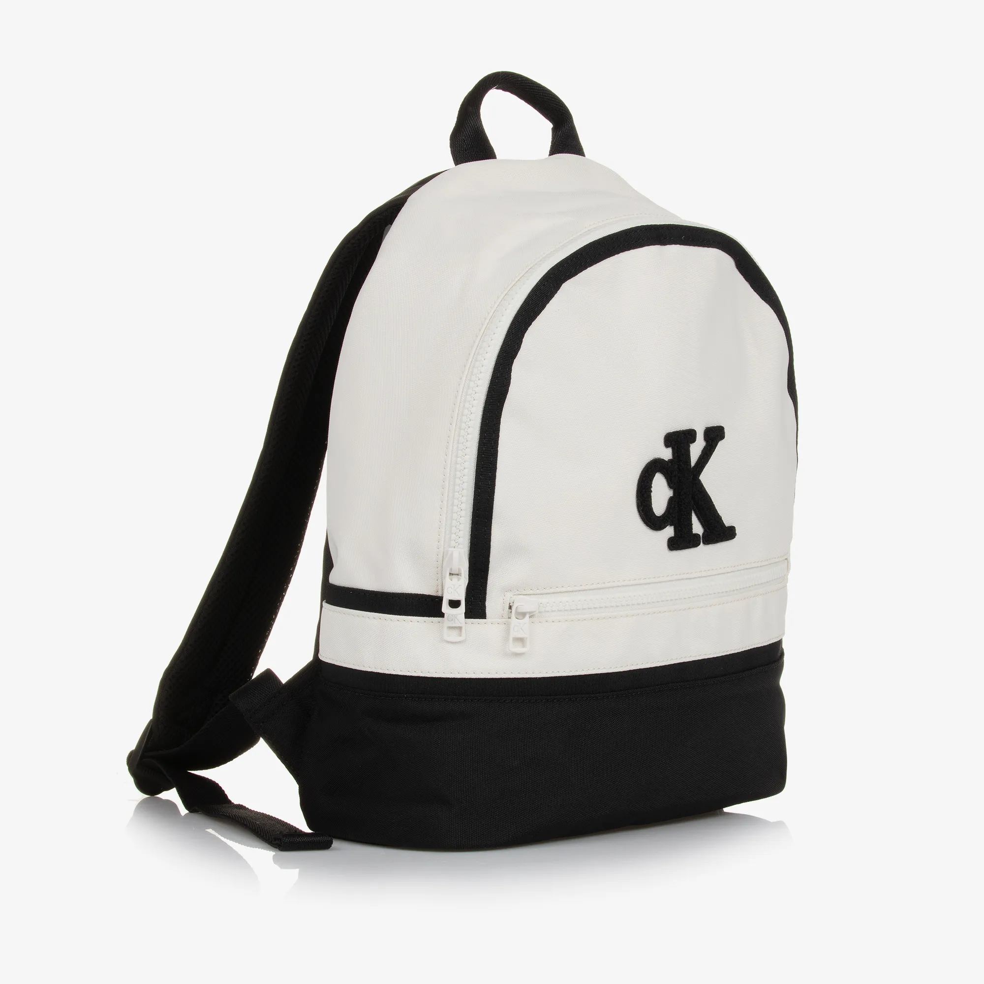 Ivory & Black Canvas Backpack (34cm)