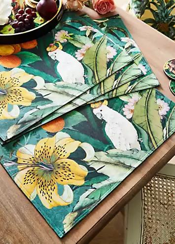 Joe Browns Totally Tropical Set of 4 100% Cotton Placemats | Kaleidoscope