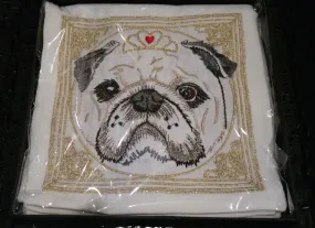 Kim Seybert Dog Portrait Linen Cocktail Napkins