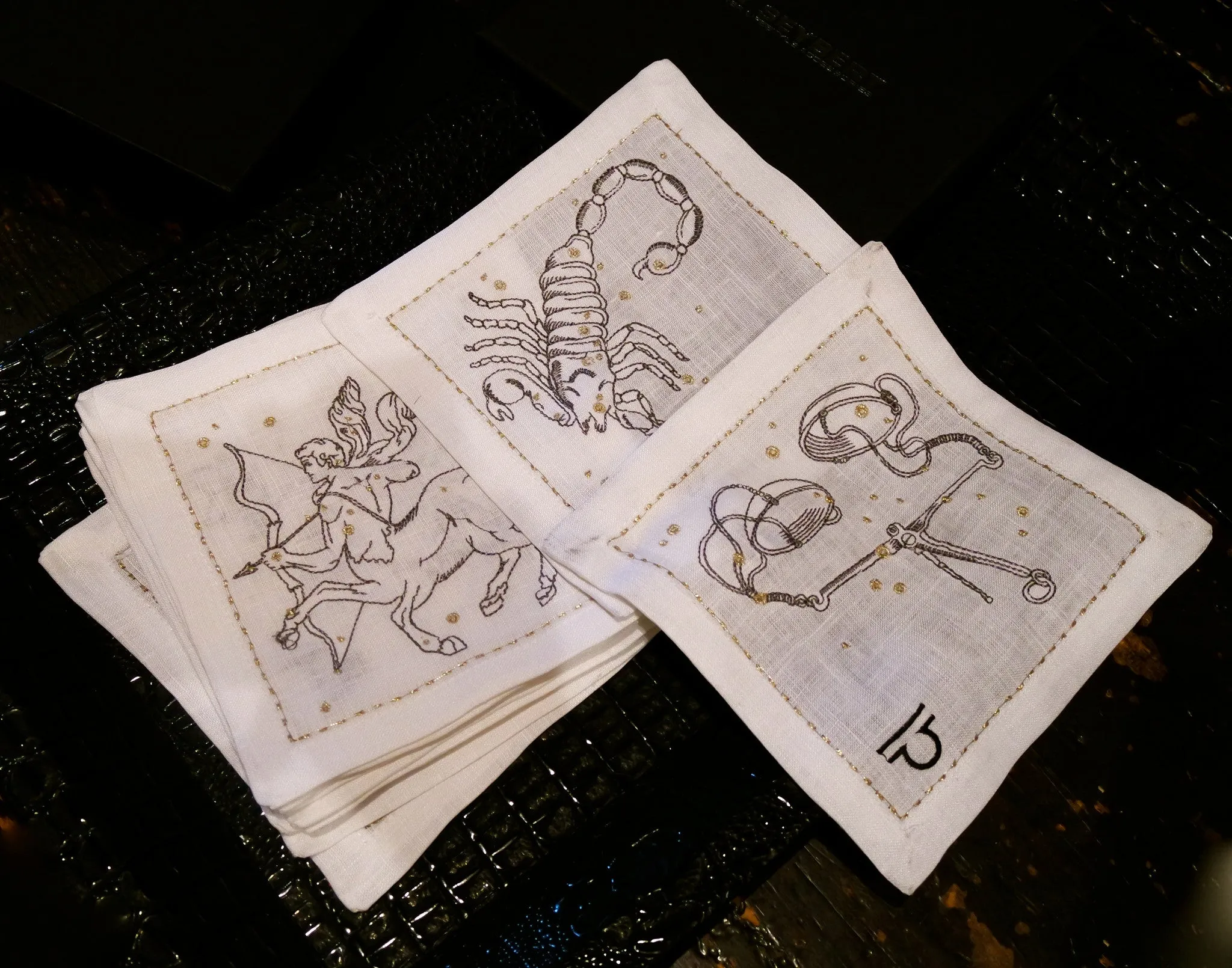 Kim Seybert Zodiac Cocktail Napkins