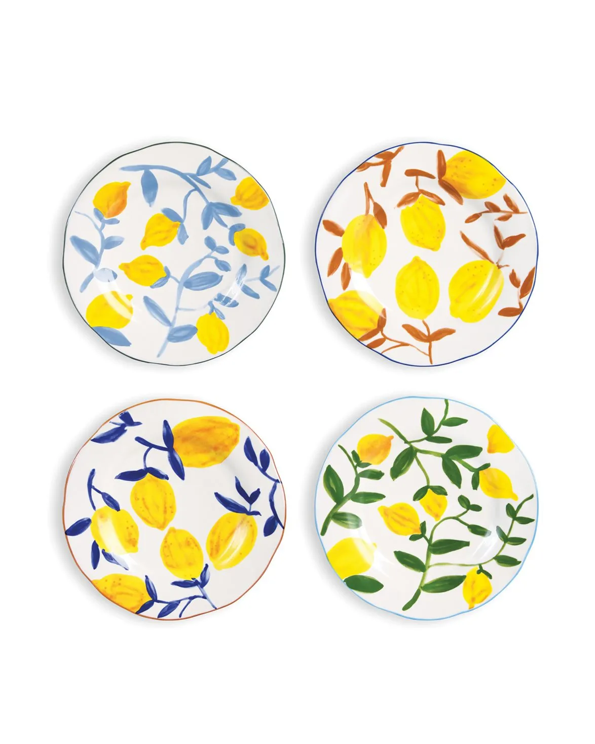 &Klevering Plate Lemon Twig Set Of 4