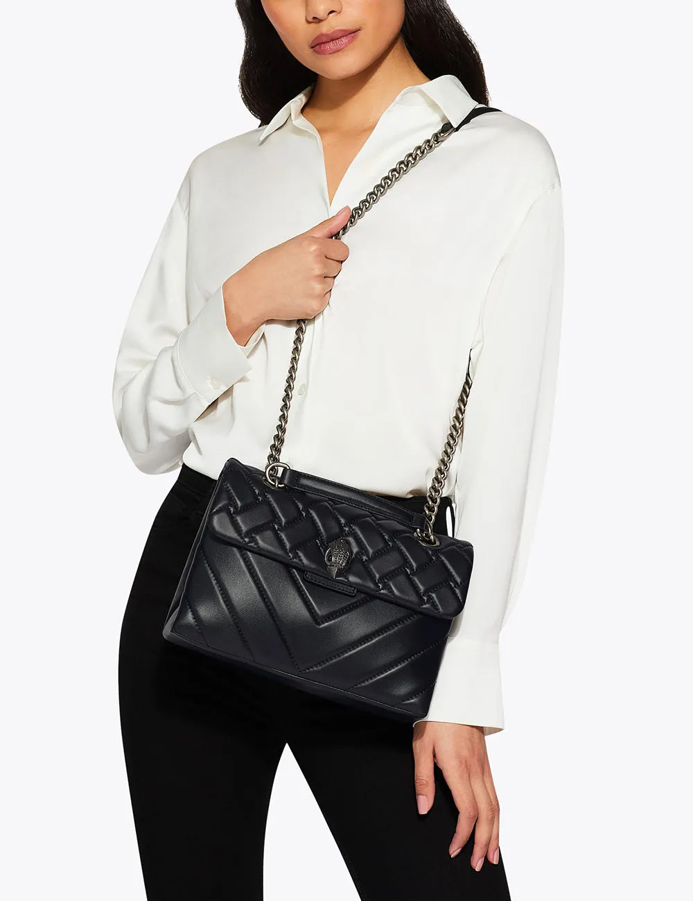 KURT GEIGER LEATHER KENSINGTON X BAG