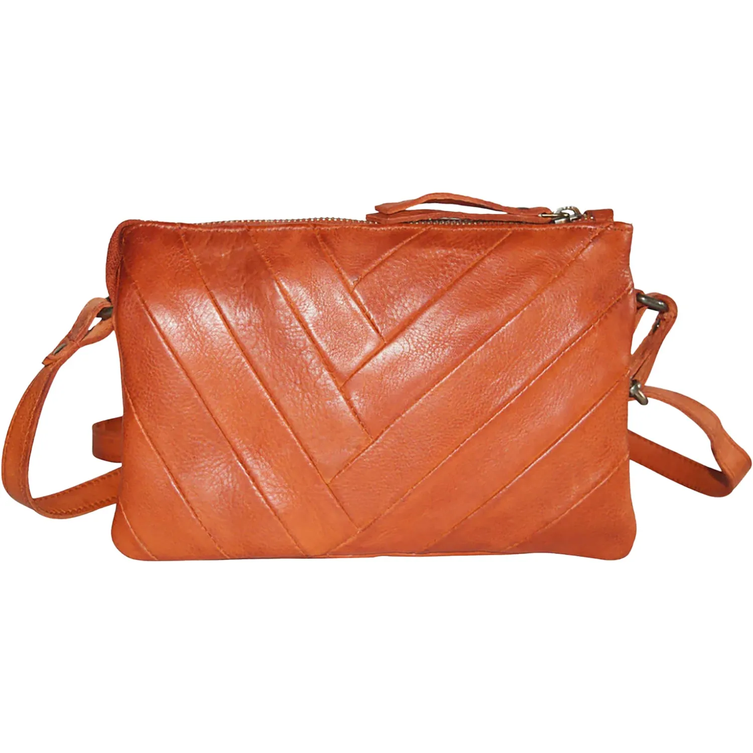 Latico Sunny Crossbody Orange Leather