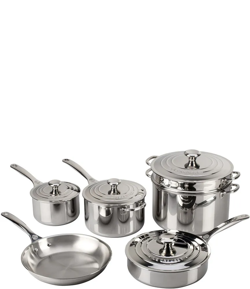 Le Creuset 10-Piece Stainless Steel Cookware Set