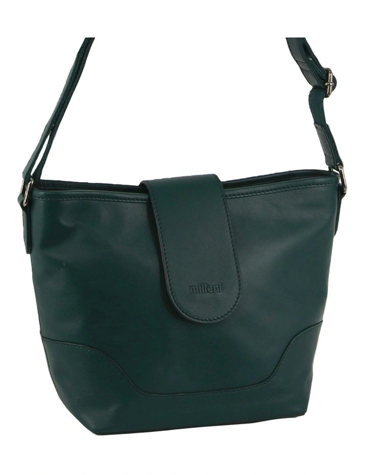 Leather Cross-Body Bag in Zirkon