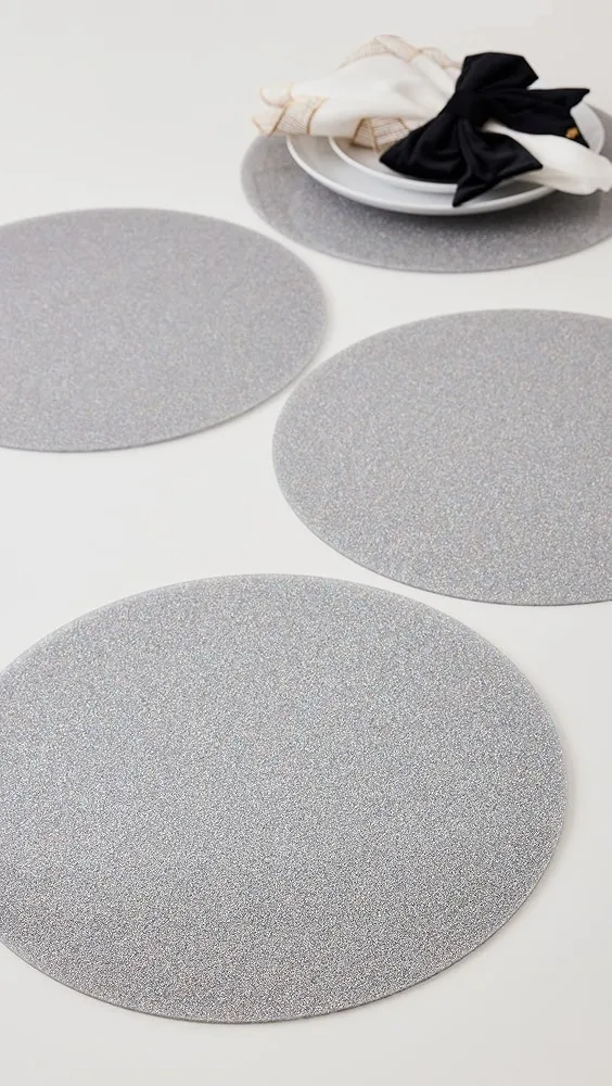 Lele Sadoughi   Luna 15'' Round Set of 4 Placemats 