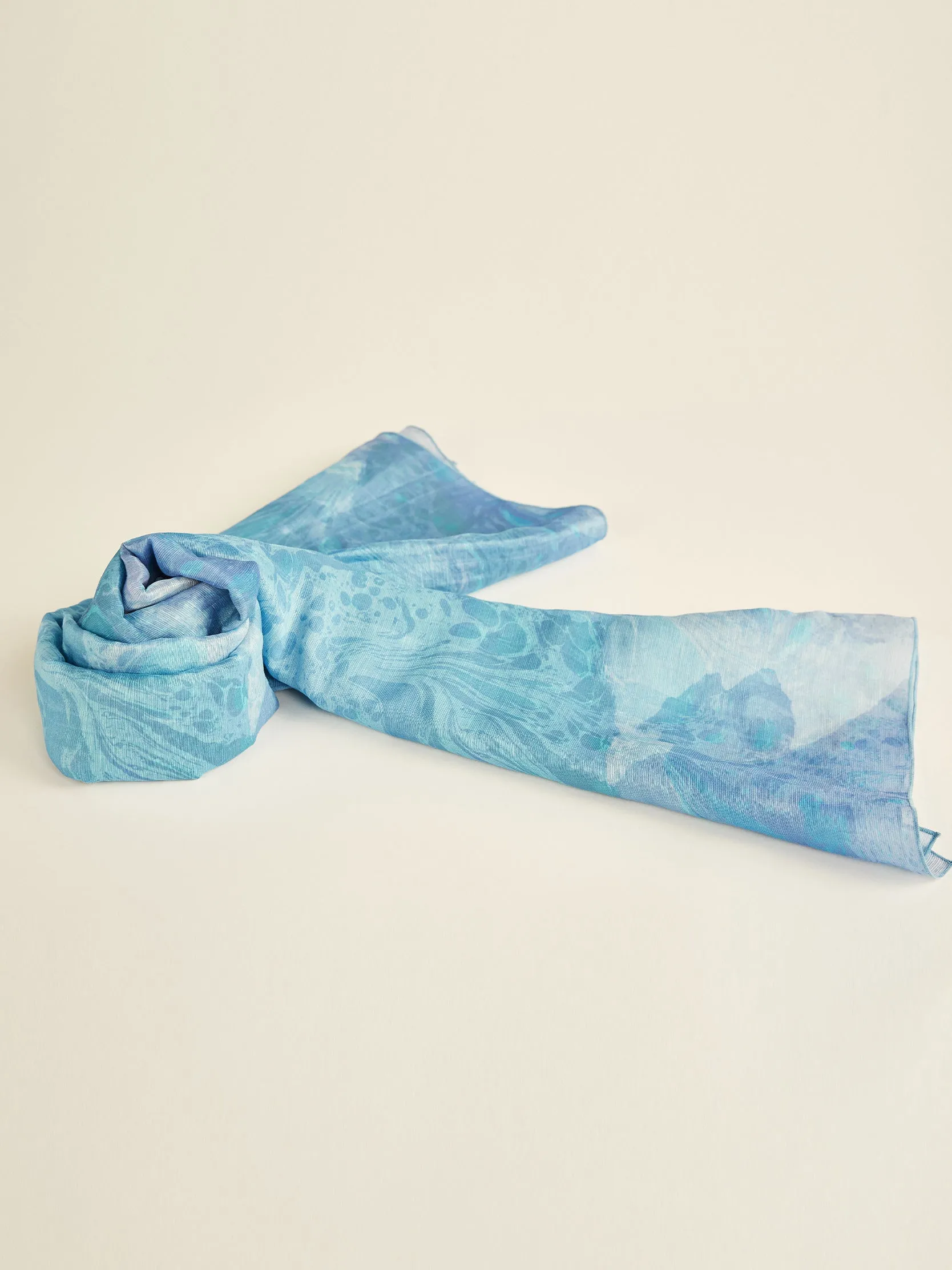 Linen-Silk Jacquard Scarf