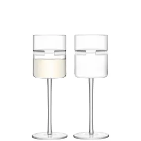 LSA INTERNATIONAL Horizon white wine glass 260ml clear-cut x 2 -                         -                     -                