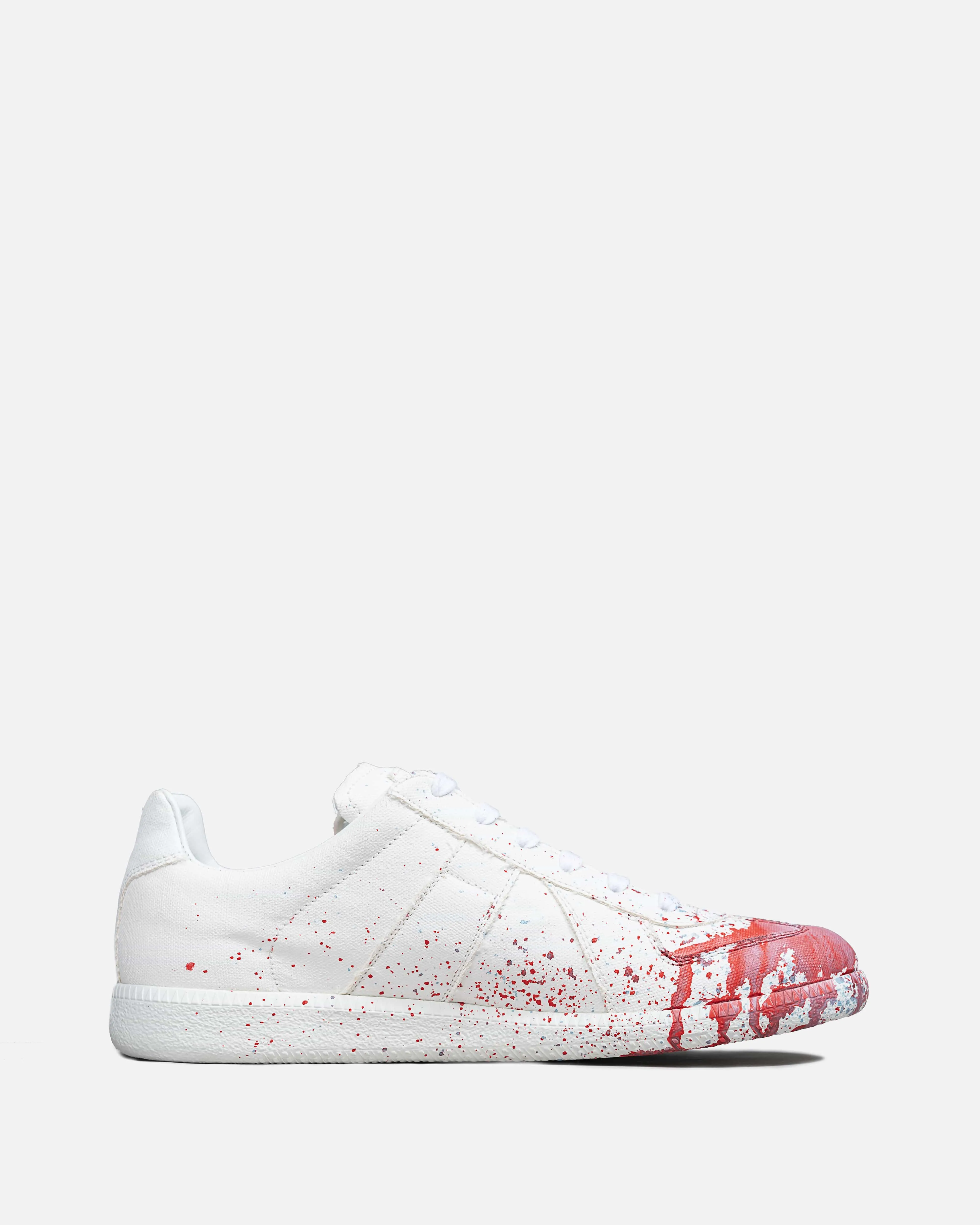 Maison Margiela Replica Paint Drop Sneakers in White