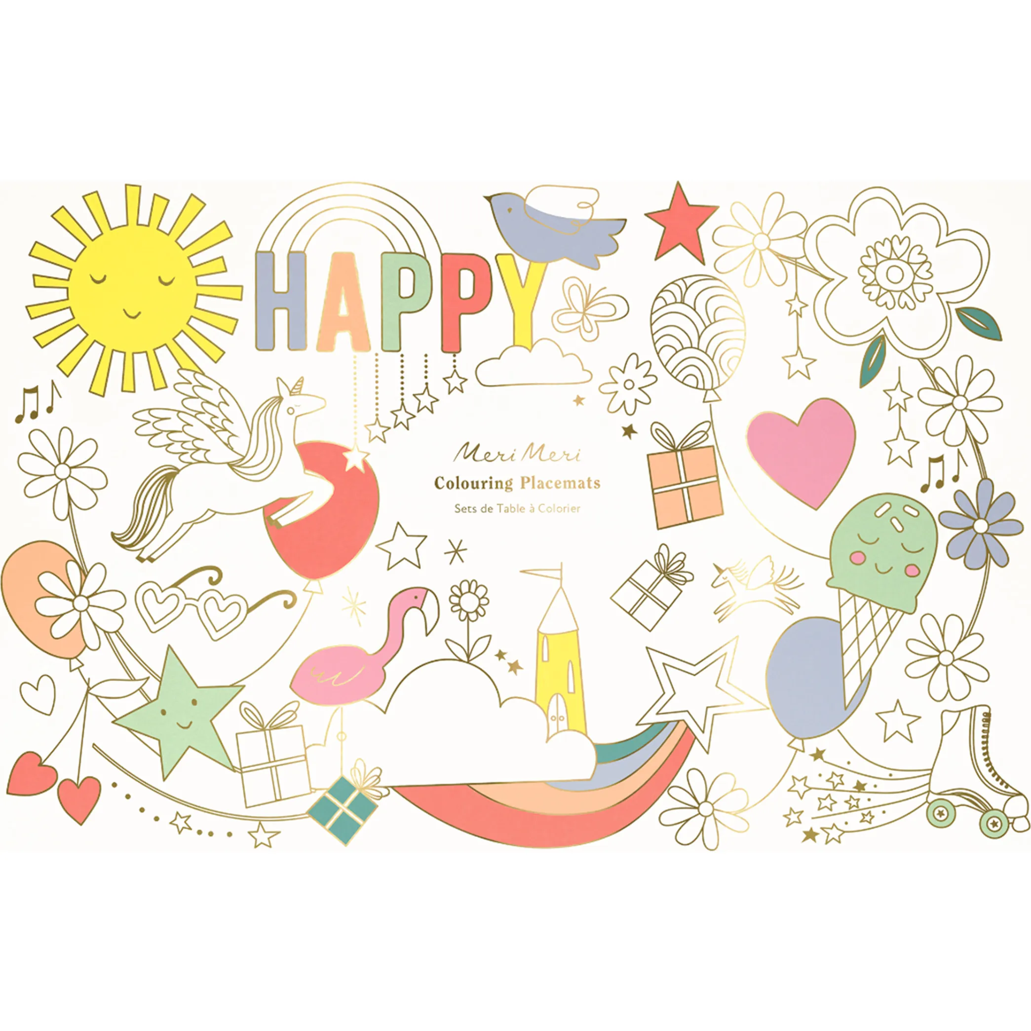 Meri Meri Happy Icons Coloring Placemats