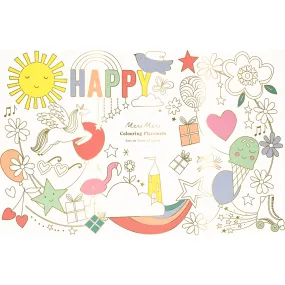 Meri Meri Happy Icons Coloring Placemats